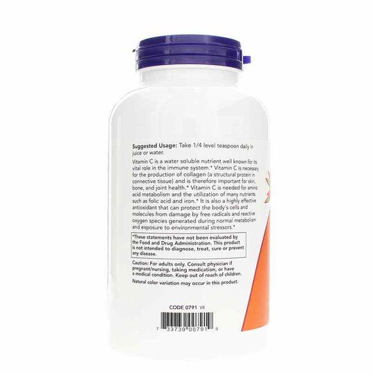Vitamin C Crystals Ascorbic Acid Powder, NOW